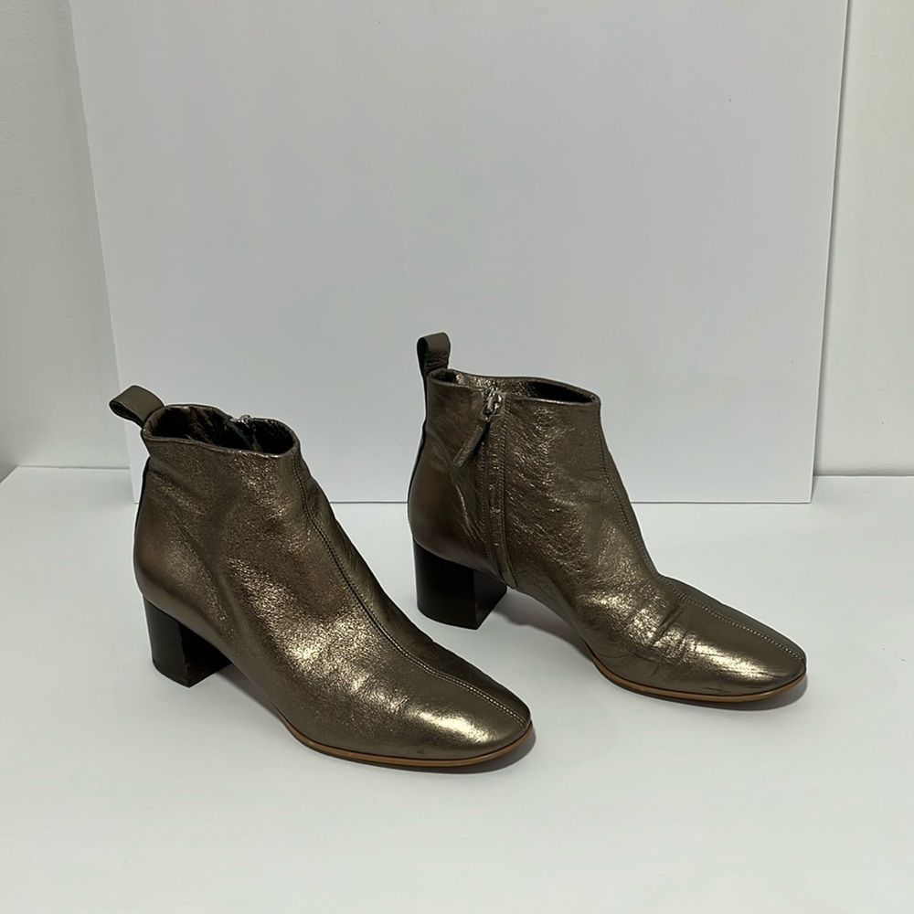 EVERLANE The Day Ankle Boot Metallic Bronze Sz 8 (feels like 7.5)